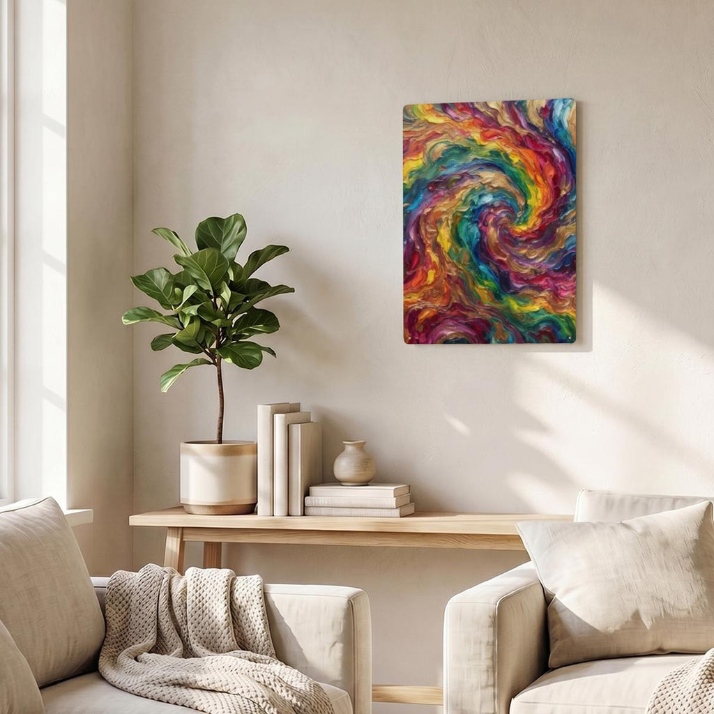 Thickened Rectangular Iron Wall Painting Printed in Canada