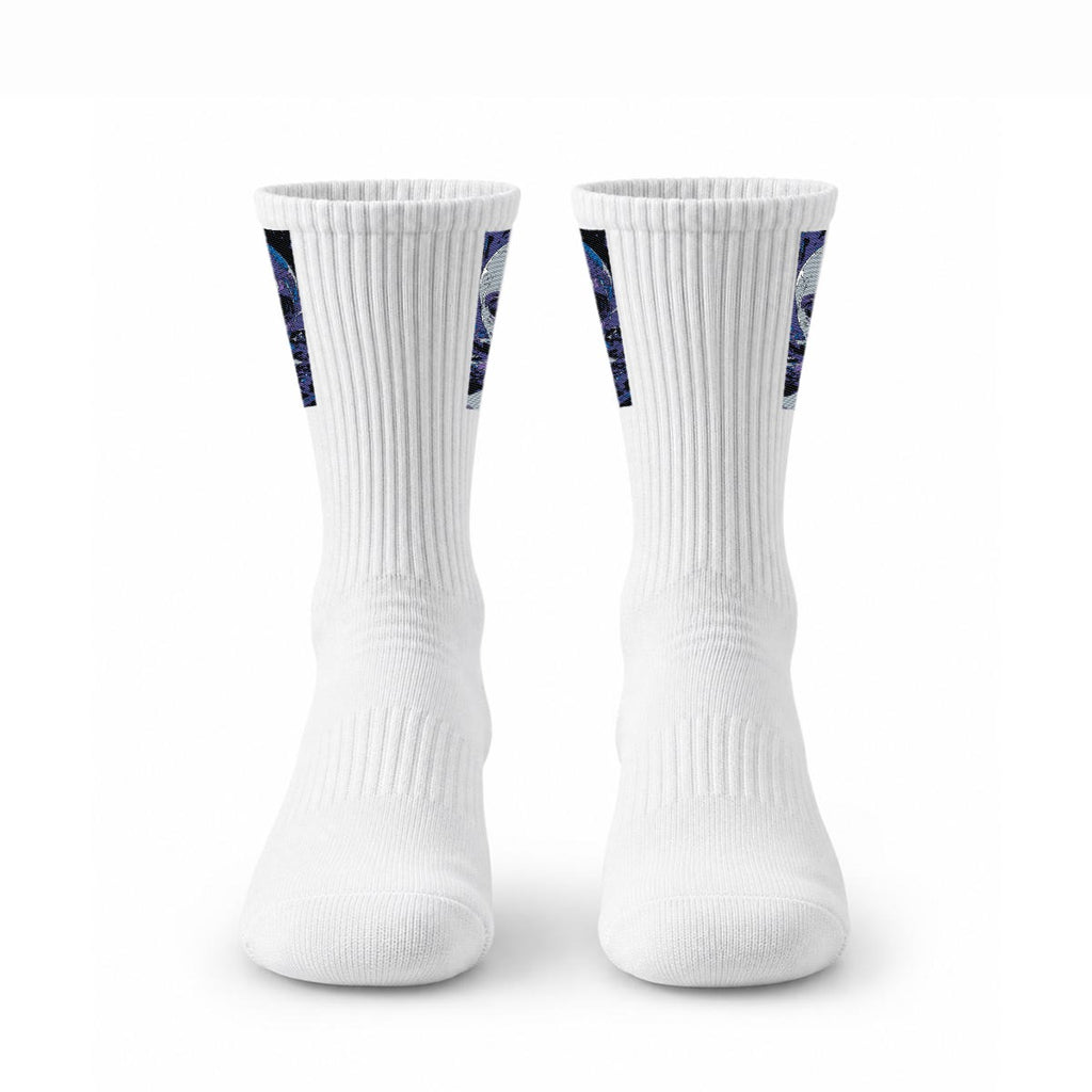 Chaussettes ras du cou en coton brodé sport | Coton