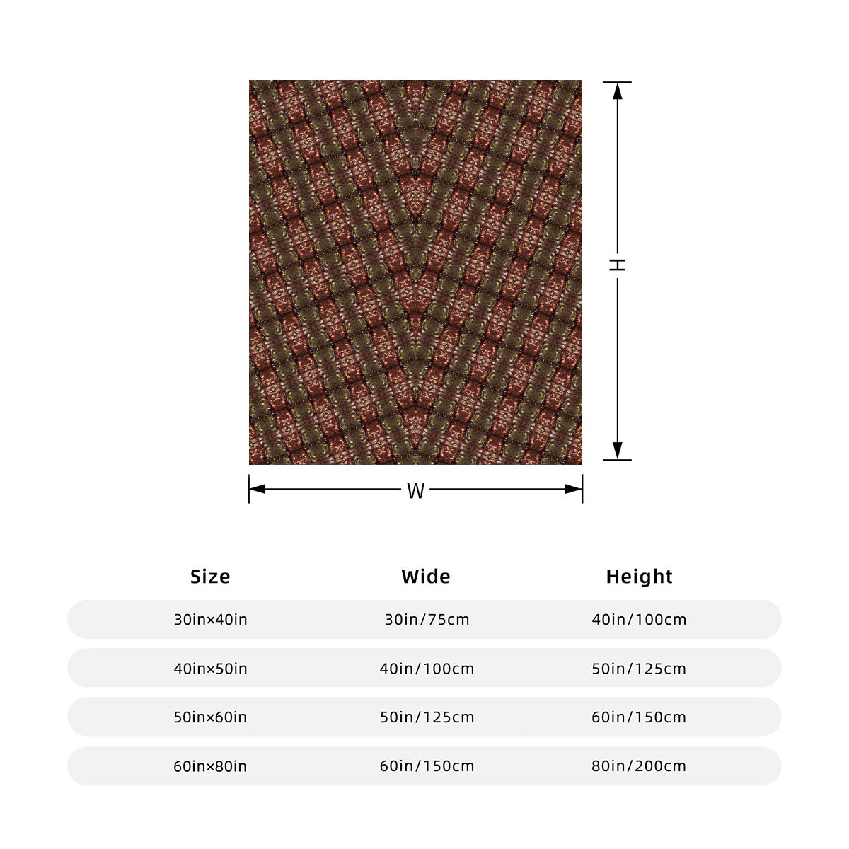 Gram Flannel Blanket - Vertical Style Printed in USA|290GSM