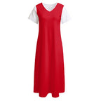 All-Over Print Women's V-neck Dress With Side Slit
