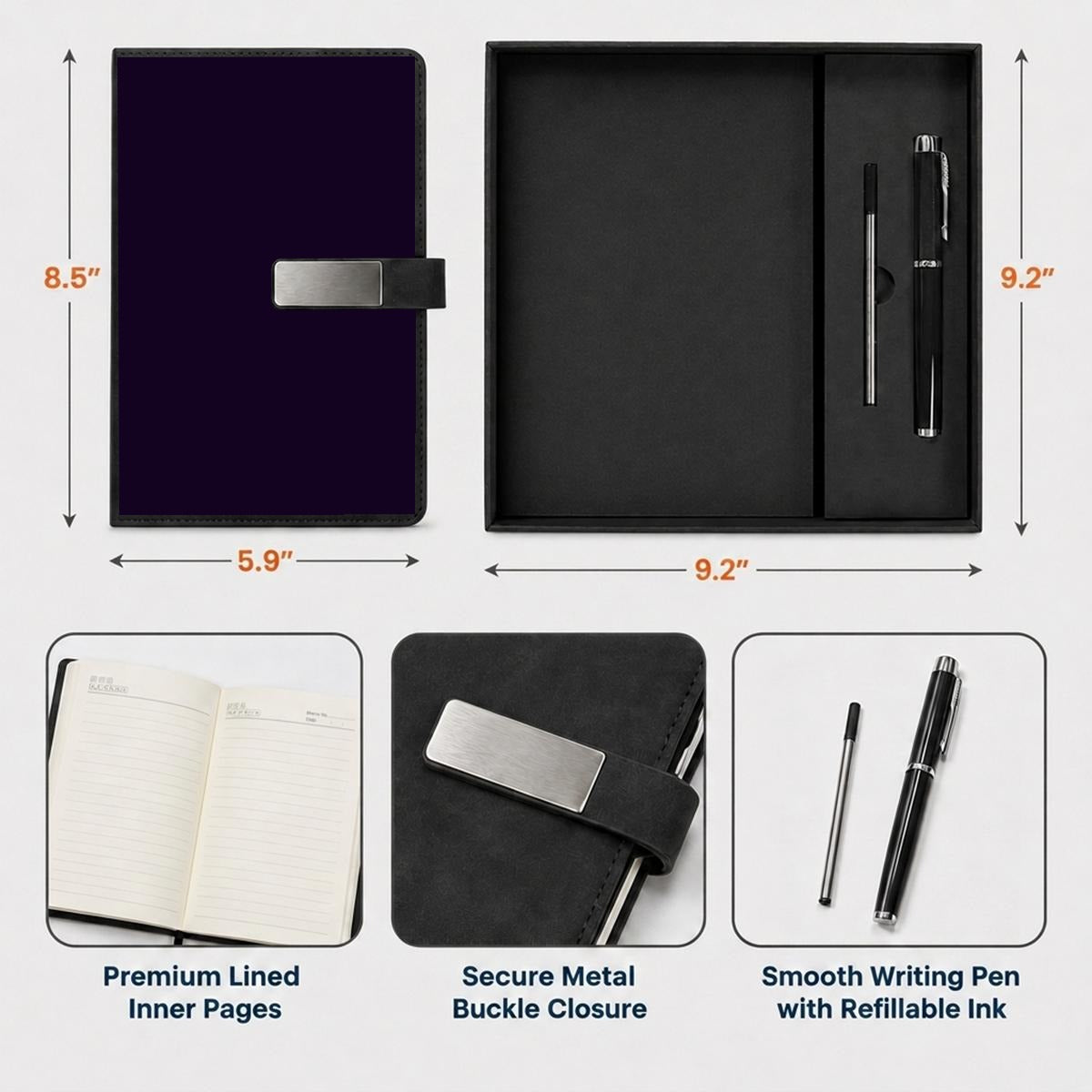 Notebook Gift Set with Metal Pen