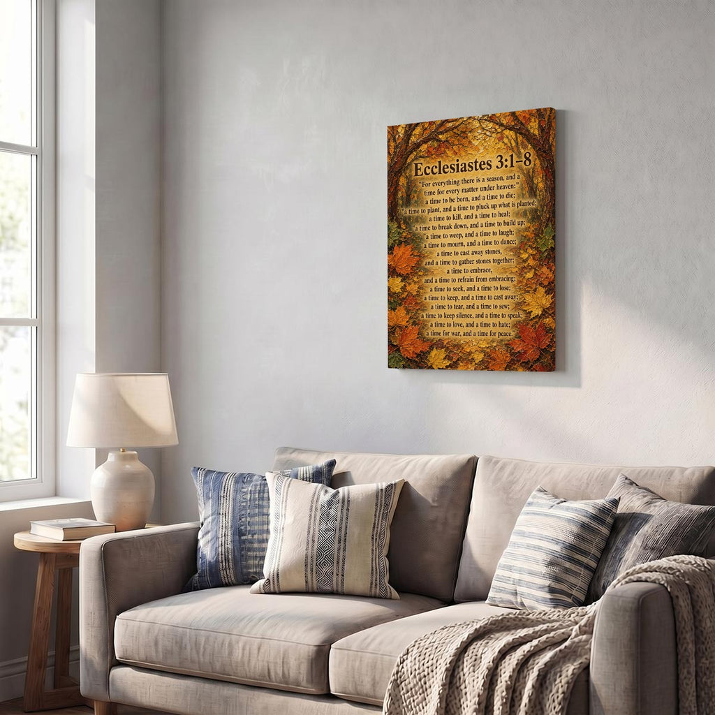 Bible Themed Quotes Designs WIth Purpose Brand Time & Seasons Vertical Framed Canvas Wall