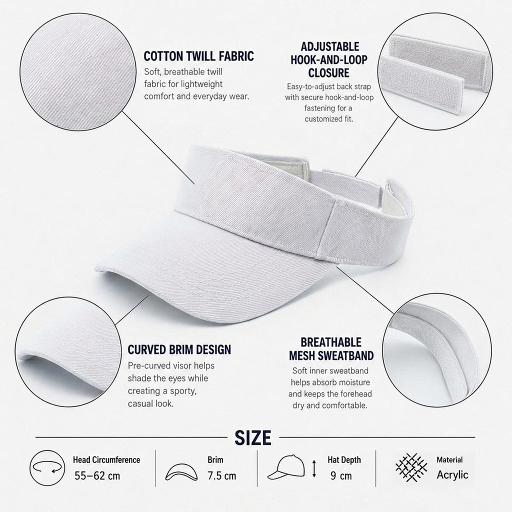 Embroidery Open-Top Visor