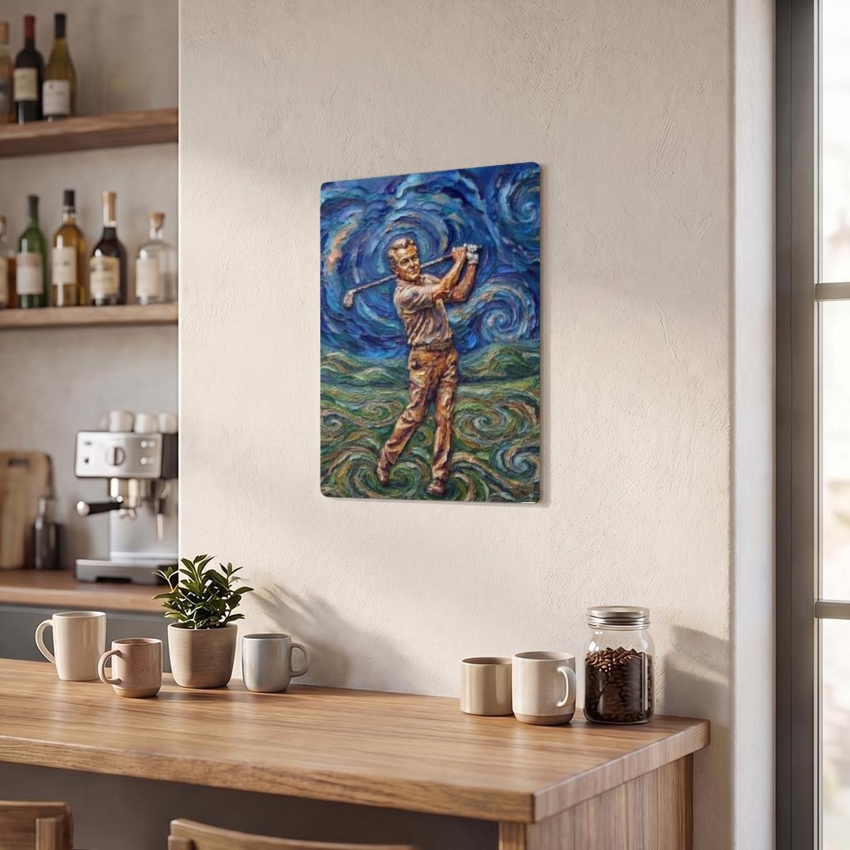Thickened Rectangular Iron Wall Painting Printed in Canada