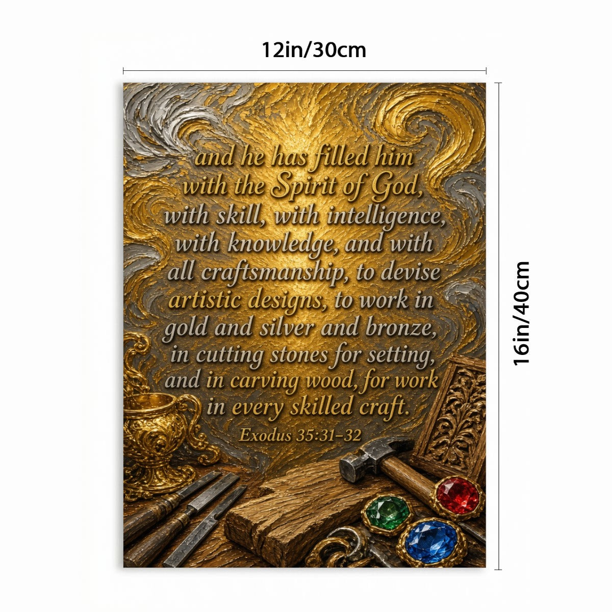 Bible Themed Quotes Designs WIth Purpose Brand Vertical Framed Canvas Wall