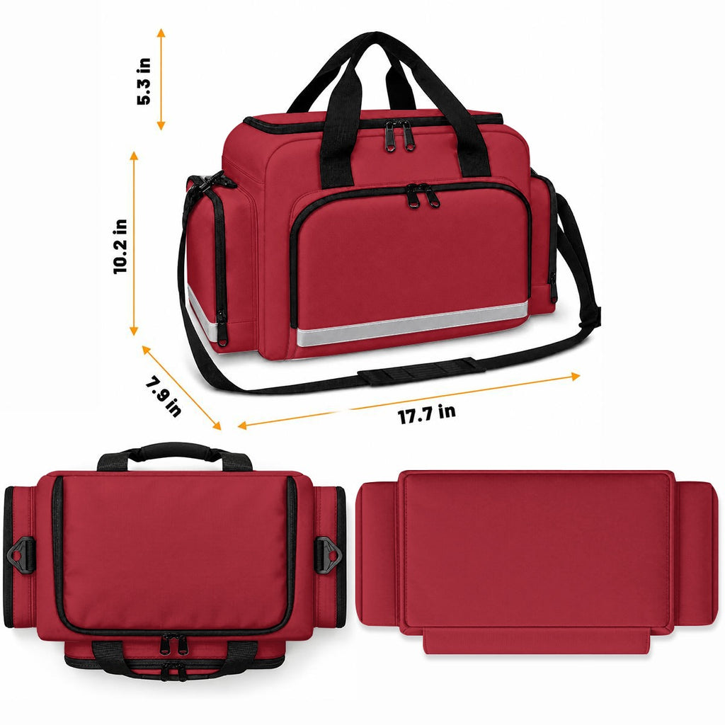 Borsa portaoggetti per pronto soccorso ad ampia capacità con bordatura riflettente