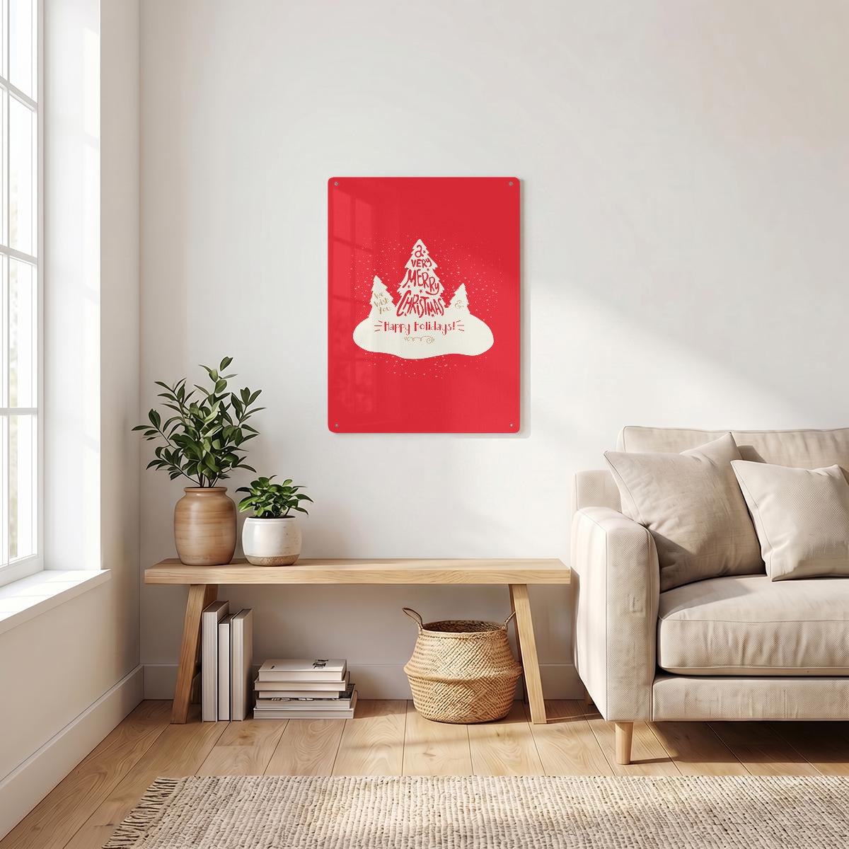 Thickened Rectangular Iron Wall Painting Printed in Canada