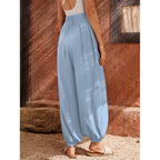 Pantaloni a carota da donna con stampa all-over