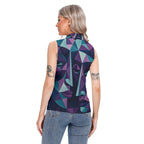 All-Over Print Women's Lapel Vest