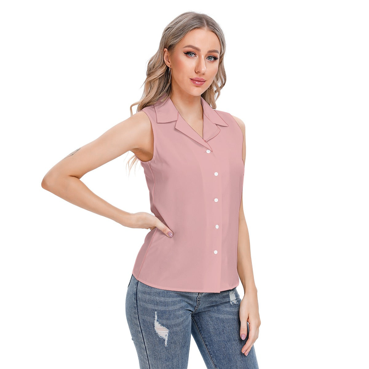 All-Over Print Women's Lapel Vest