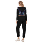 All-Over Print Women's Crop Hoodie Sports Set