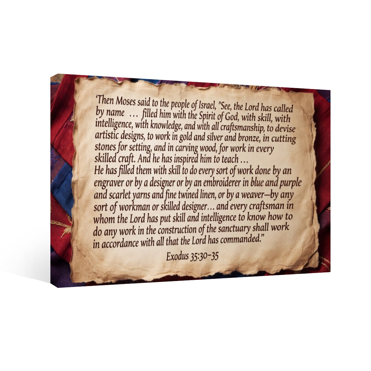 Bible Quote Framed Single-Piece Mural Printed in USA 3:2
