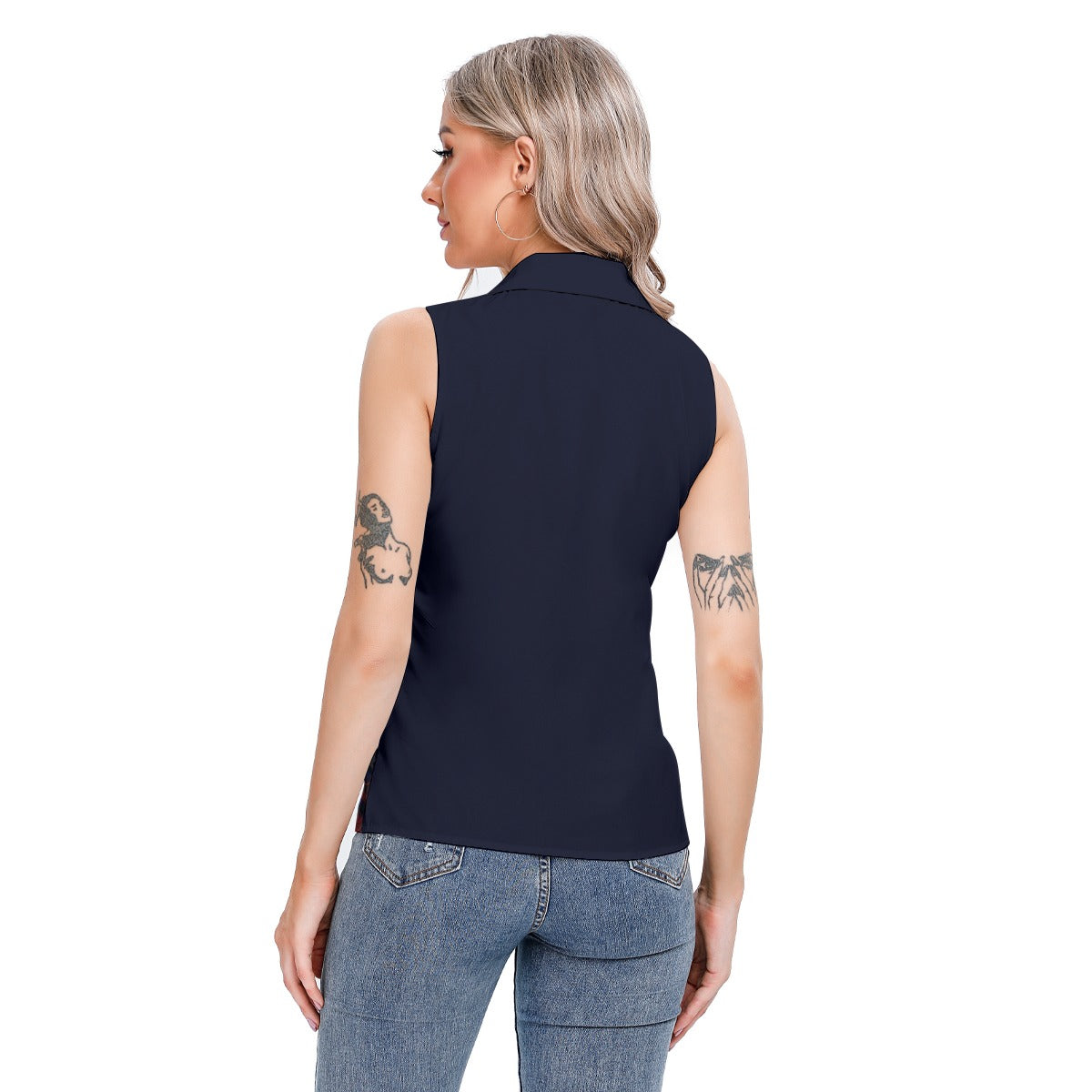 All-Over Print Women's Lapel Vest