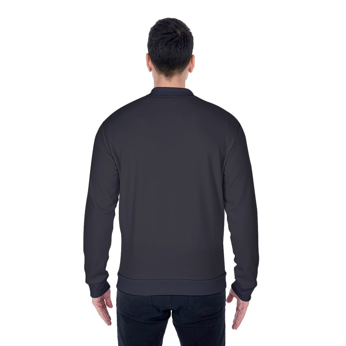 All-Over Print Men's Baseball Jacket With Heavy Fleece