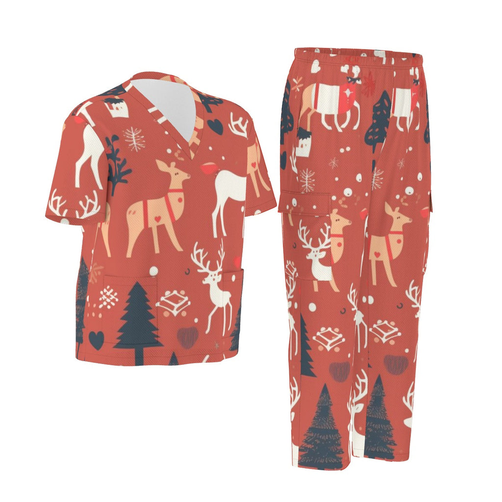 All-Over Print Unisex Scrub Set|Birdseye