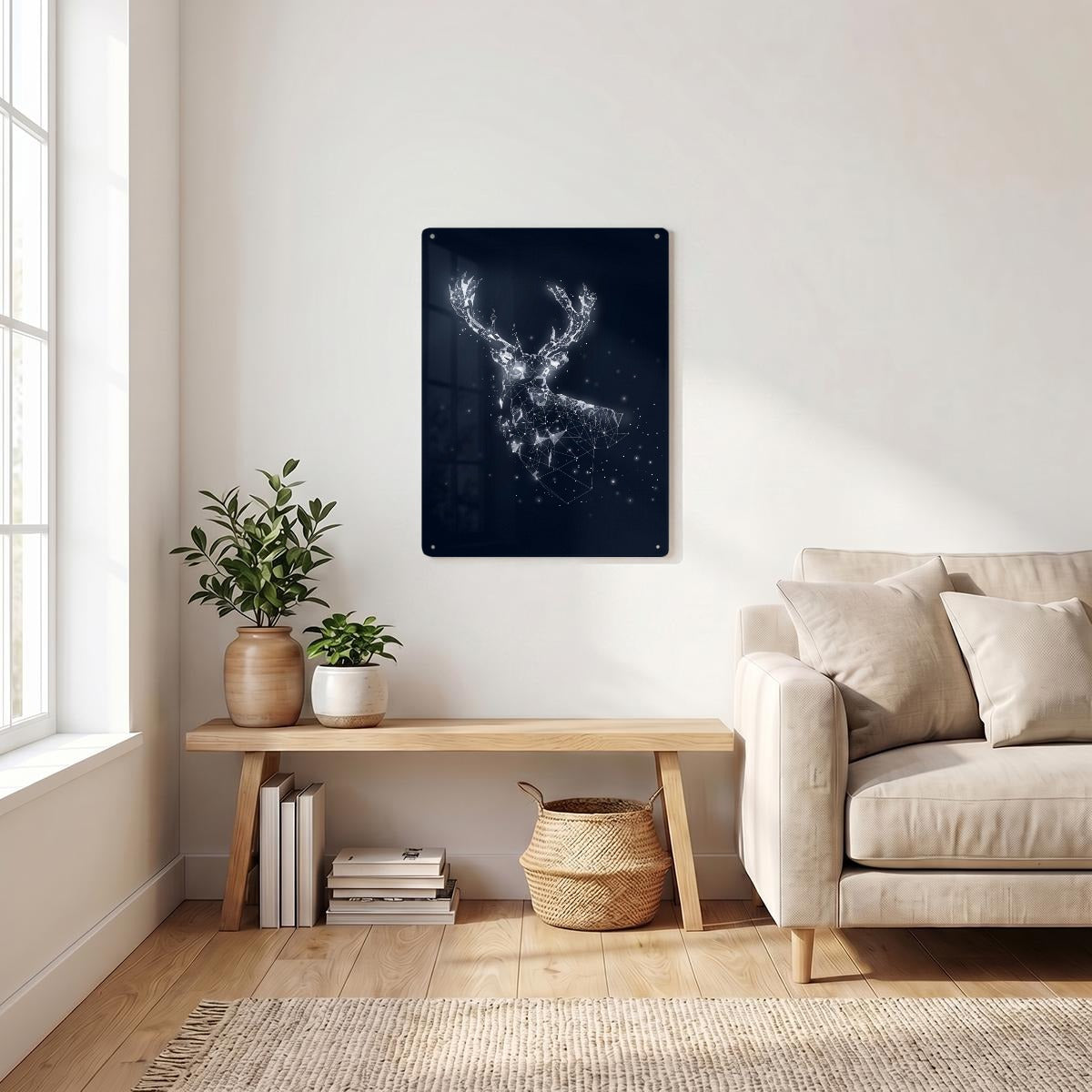 Thickened Rectangular Iron Wall Painting Printed in Canada