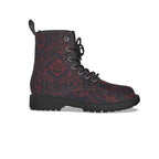 All-Over Print Women's Martin Short Boots With Black Bottom