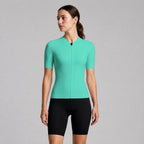 aop Women's Short-Sleeve Cycling Jersey with Black Zipper