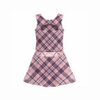 All-Over Print Girl's Sleeveless Double-Layer Sports Skirt Set