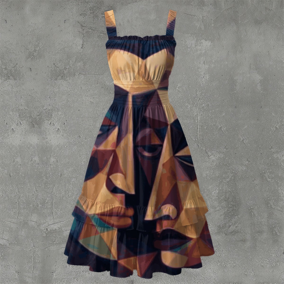 All-Over Print Women’s Ruffle Hem Dress