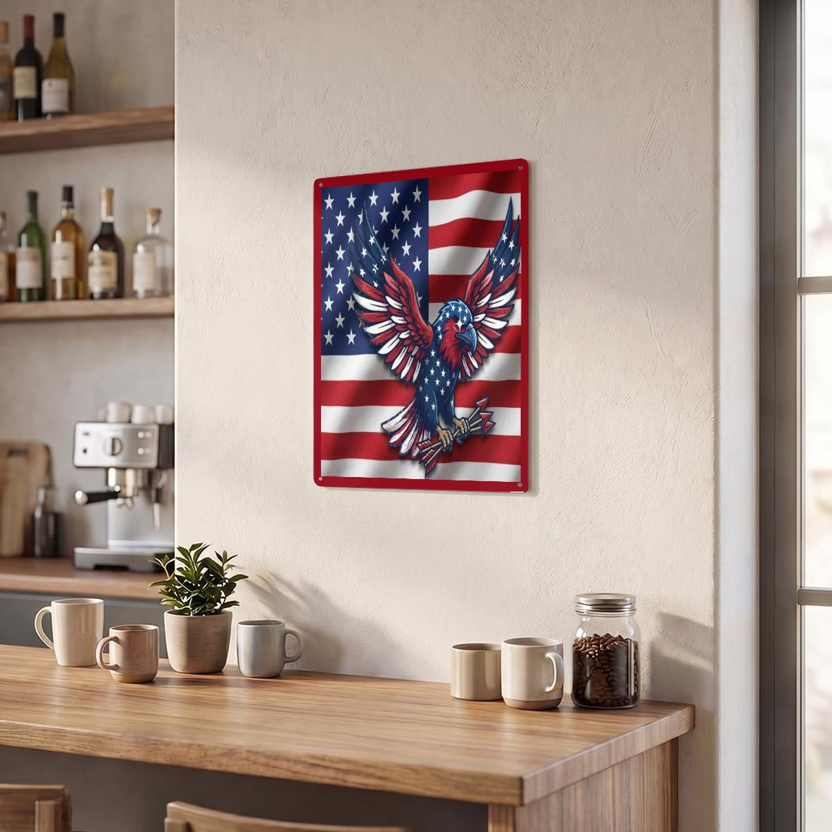 Thickened Rectangular Iron Wall Painting Printed in Canada