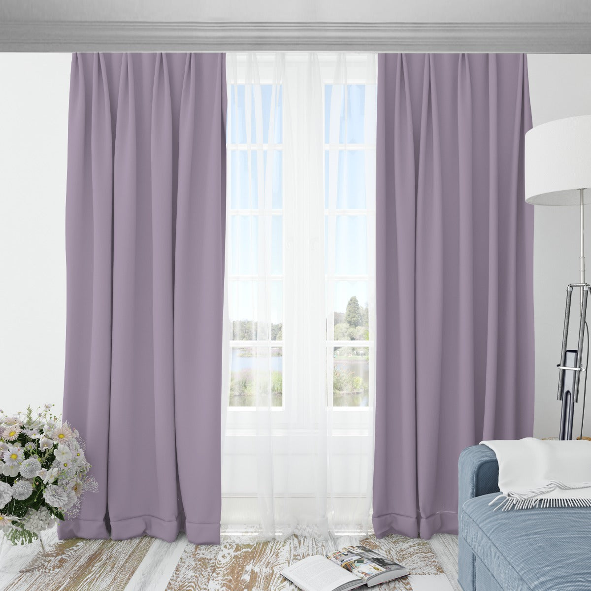 Blackout Curtains with Hooks | 265(gsm)
