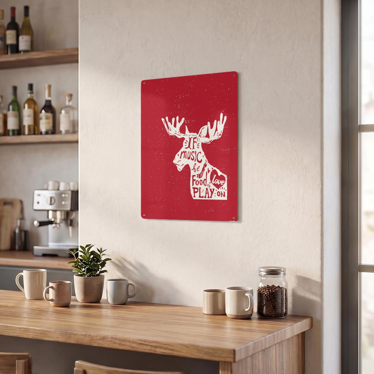 Thickened Rectangular Iron Wall Painting Printed in Canada