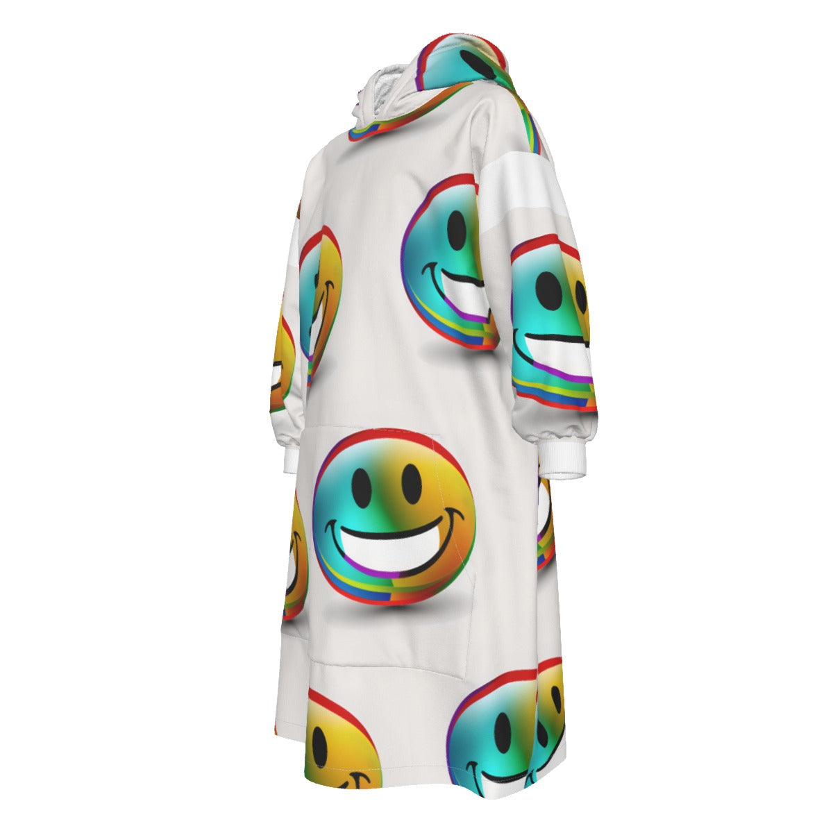 All-Over Print Kid's Sherpa Fleece Mid-Length Hoodie Blanket