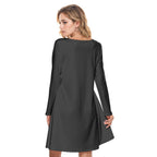 All-Over Print Women's Round Neck Dress|190GSM Cotton