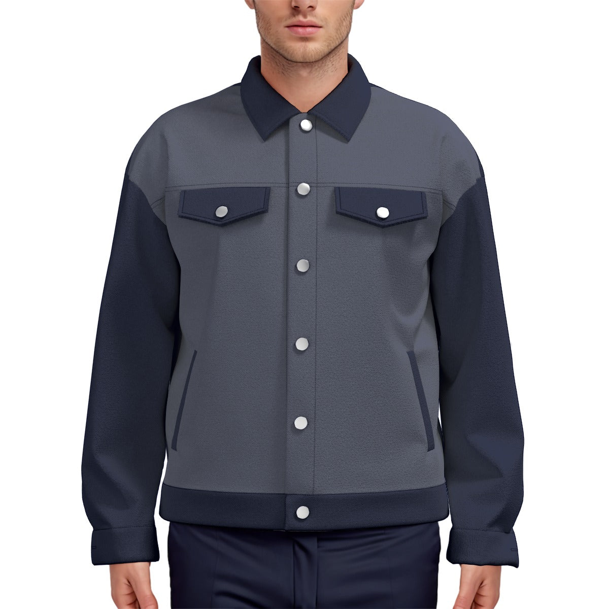 Giacca unisex con stampa all-over e revers | Cotone 245 g/m²