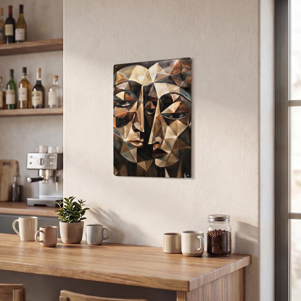 Thickened Rectangular Iron Wall Painting Printed in Canada