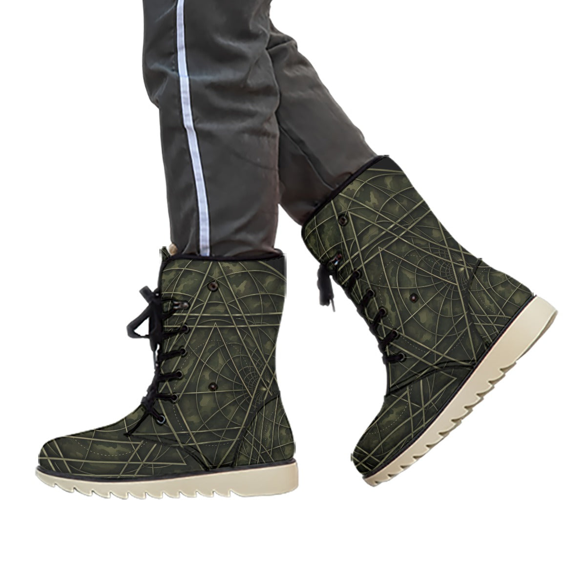 All-Over Print Men's Plush Boots