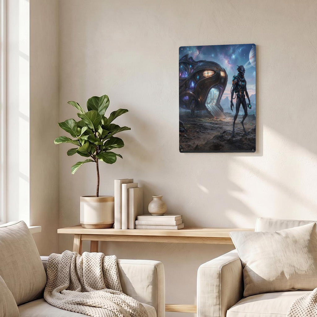 Thickened Rectangular Iron Wall Painting Printed in Canada