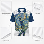 All-Over Print Men's Heavyweight Polyester Polo Shirt|210GSM