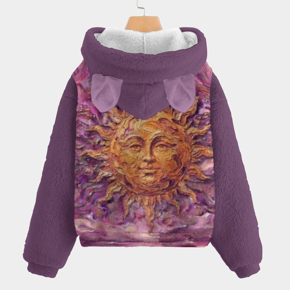 All-Over Print Kid’s Borg Fleece Sweatshirt With Ear