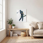 Golfer's Thickened Rectangular Iron Wall Painting Printed in Canada