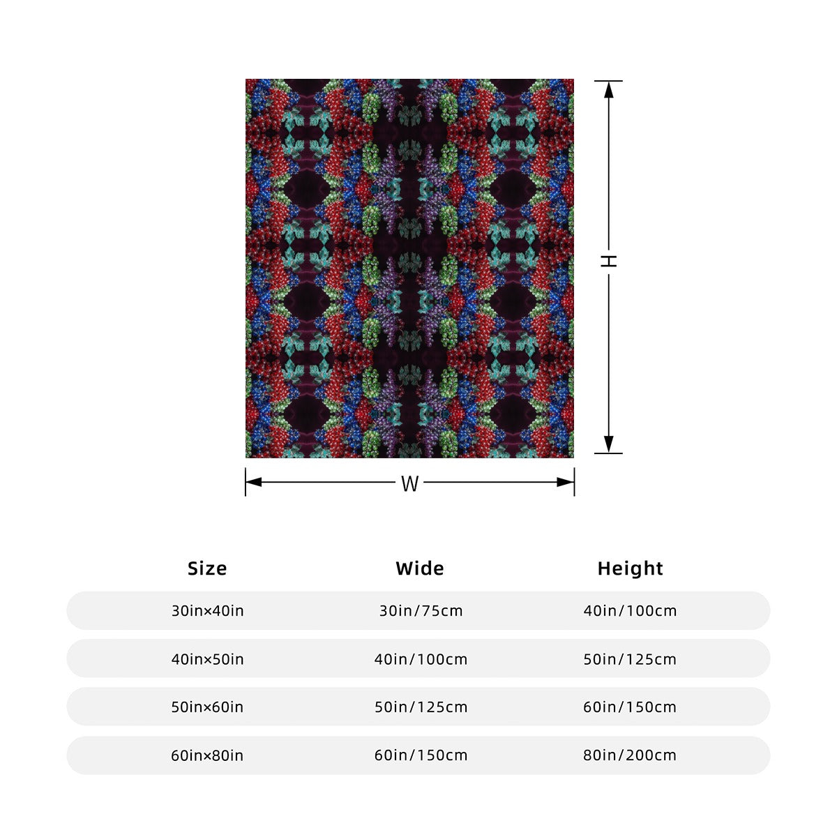 Gram Flannel Blanket - Vertical Style Printed in USA|290GSM