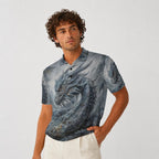 All-Over Print Men's Heavyweight Polyester Polo Shirt|210GSM