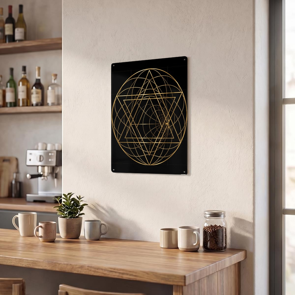 Thickened Rectangular Iron Wall Painting Printed in Canada