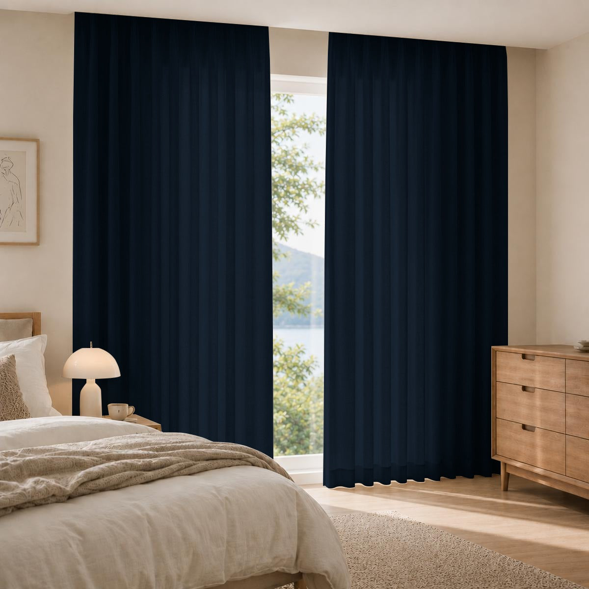 Square Blackout Curtains with Hooks | 265(GSM