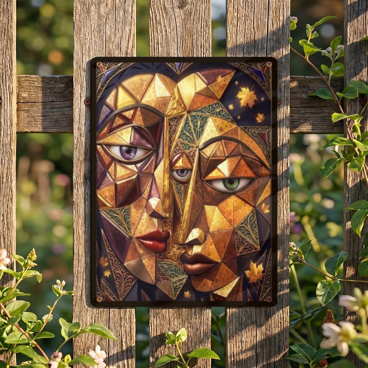 Thickened Rectangular Iron Wall Painting Printed in Canada