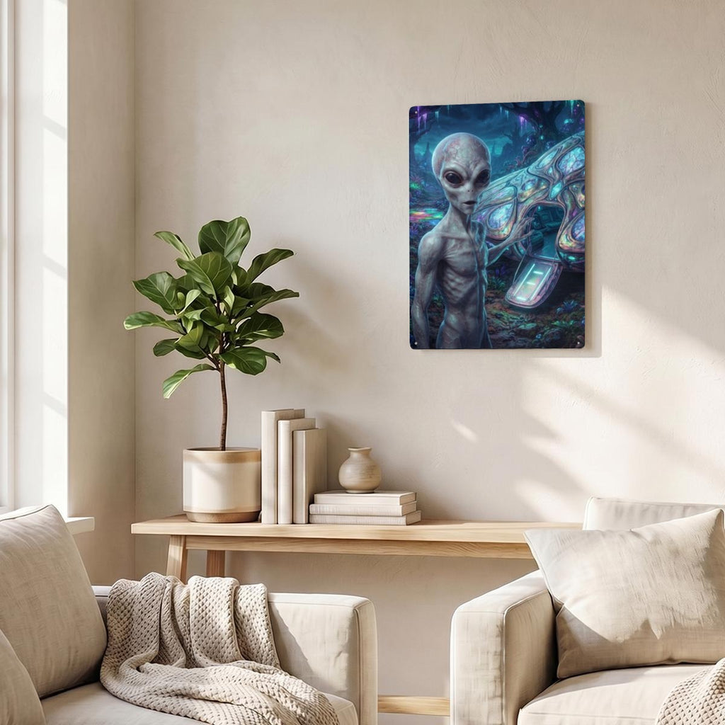 Thickened Rectangular Iron Wall Painting Printed in Canada