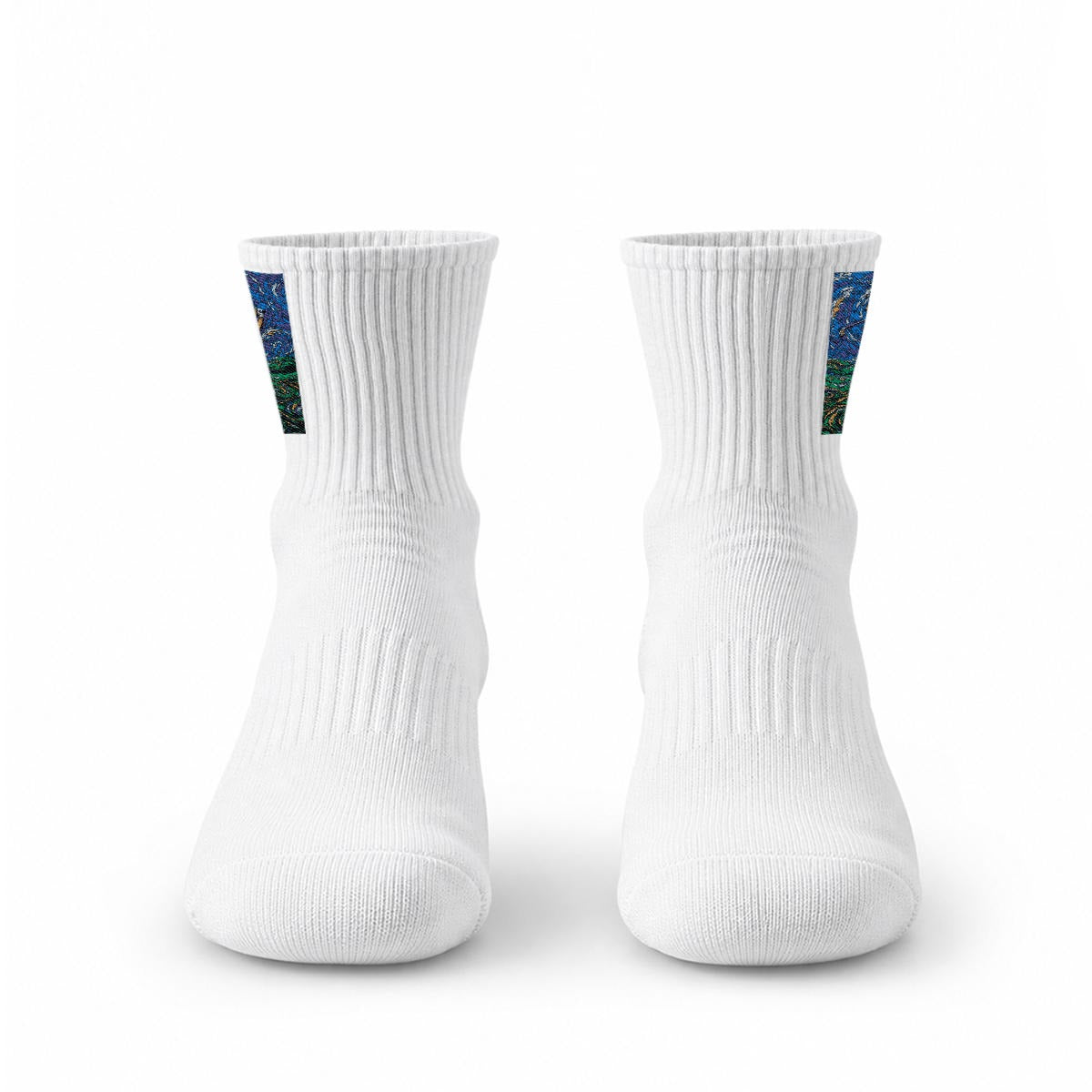 Embroidery Sports Quarter Socks|Cotton