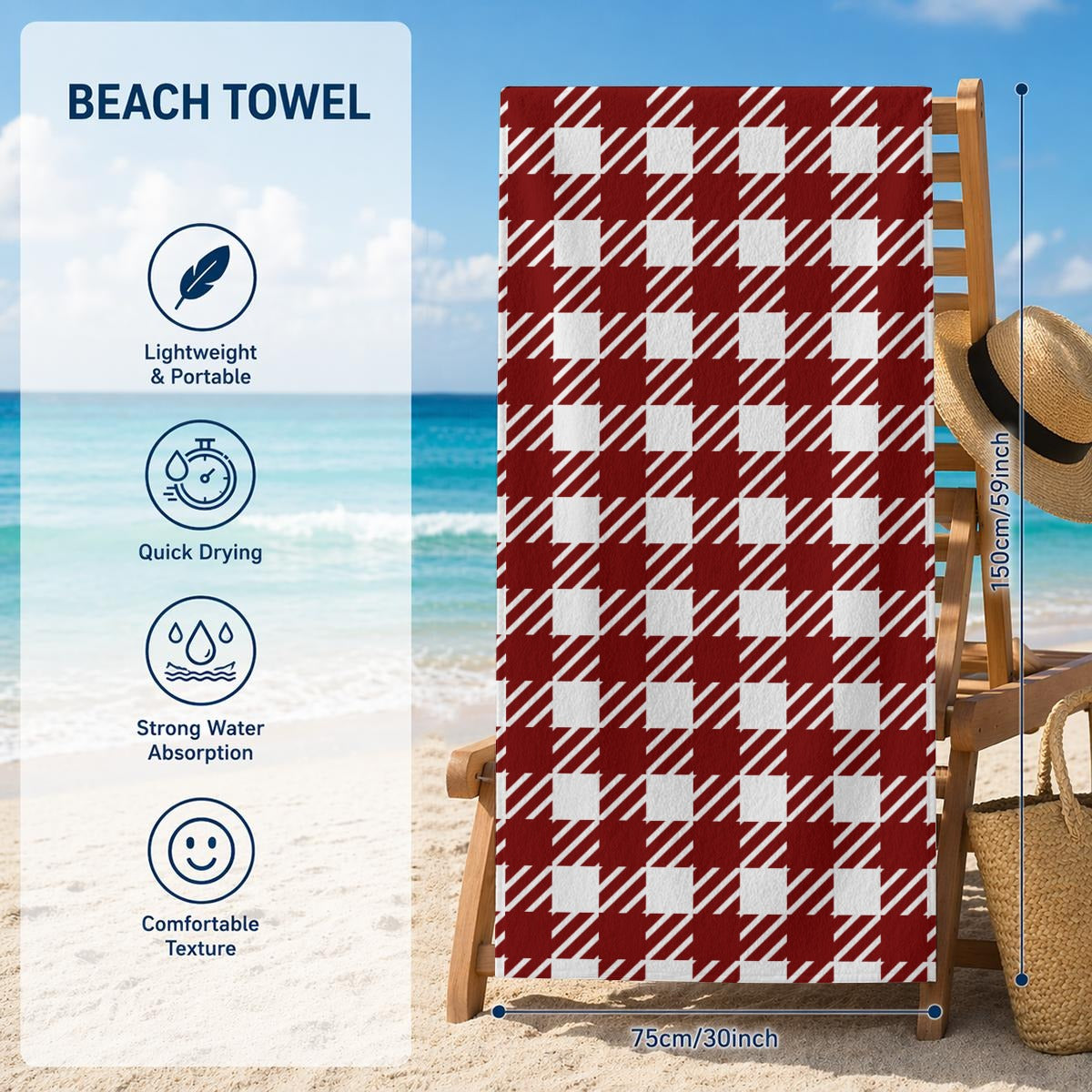 Adult Beach Towel Printed in Canada|320GSM