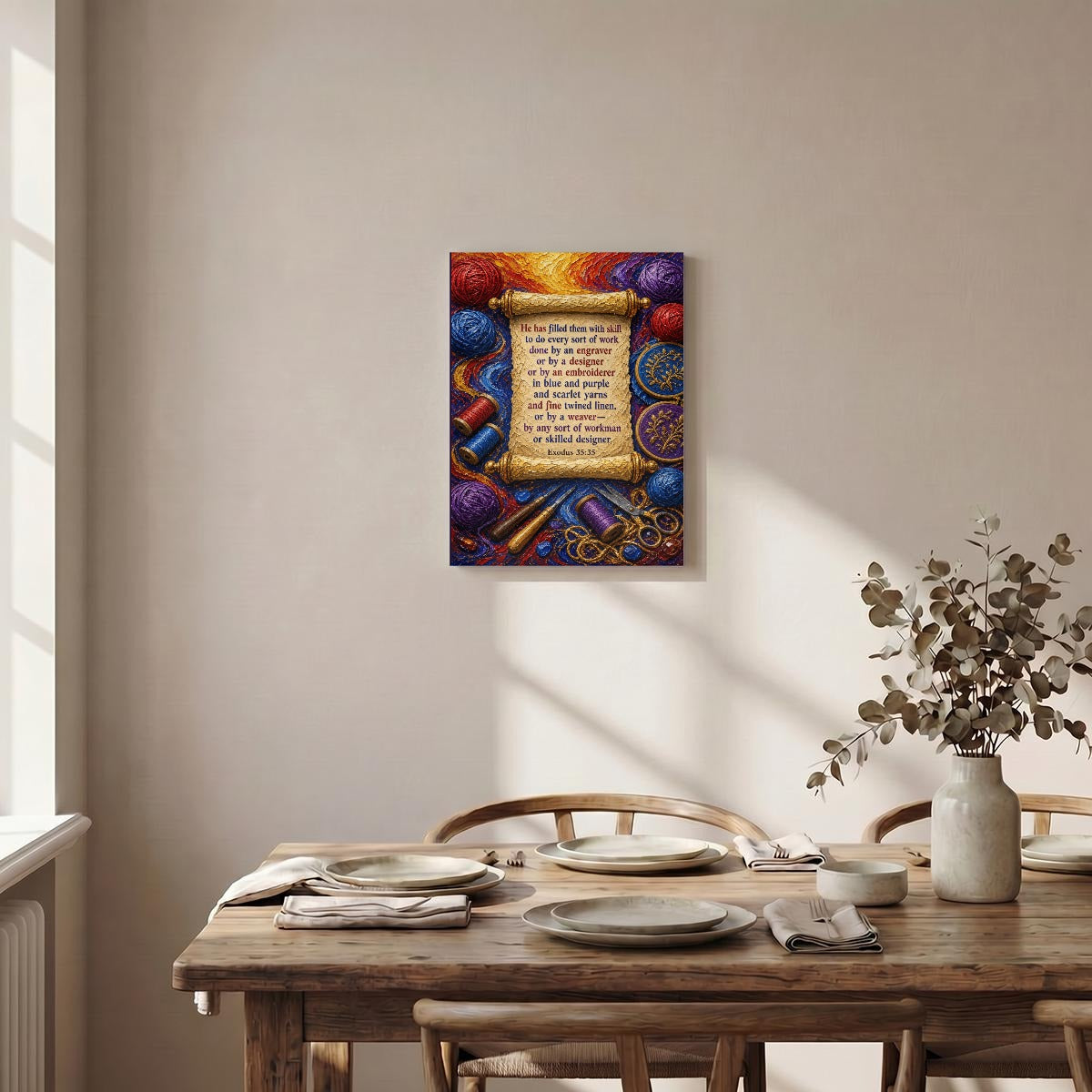 Vertical Framed Canvas Wall Art Printed in Canada