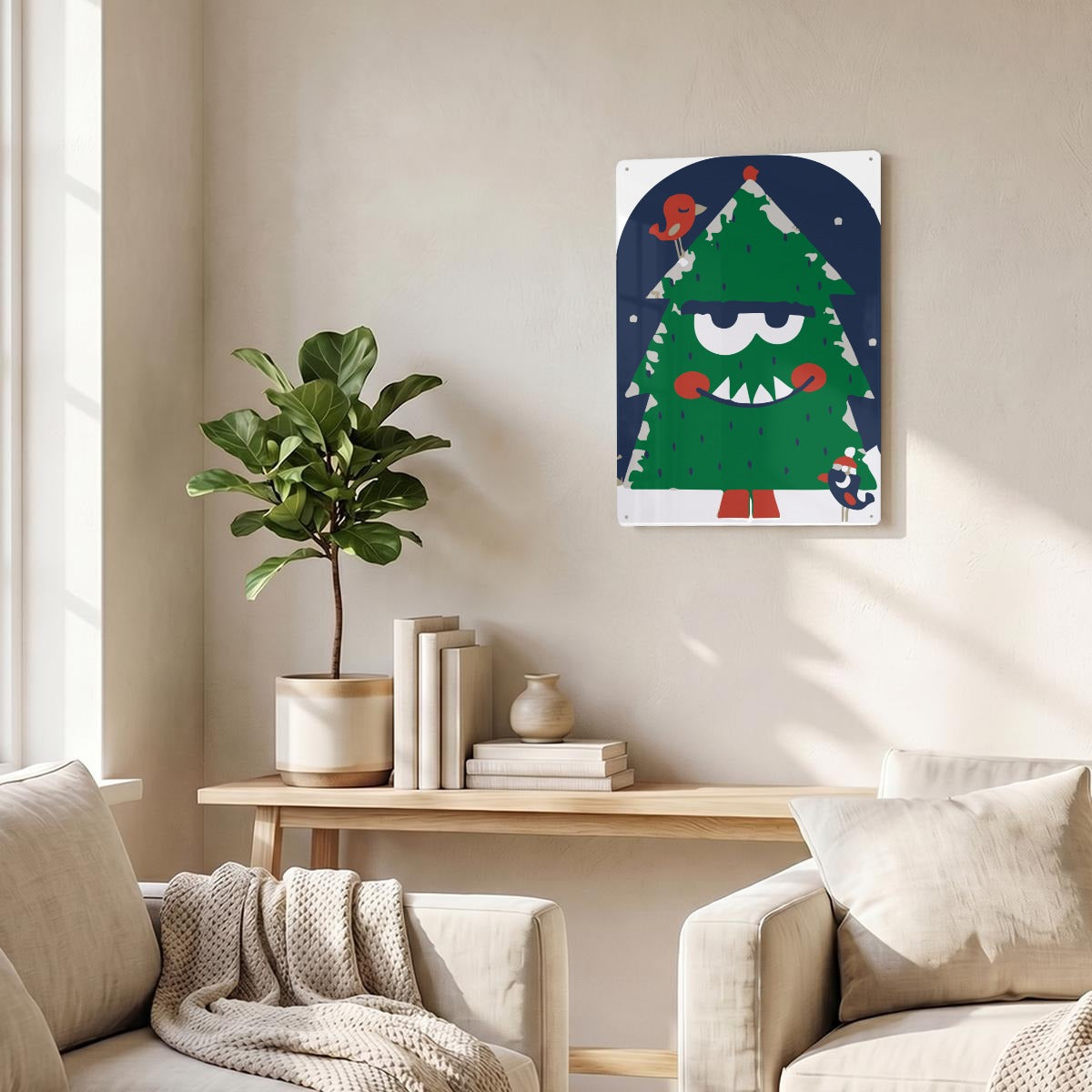 Thickened Rectangular Iron Wall Painting Printed in Canada