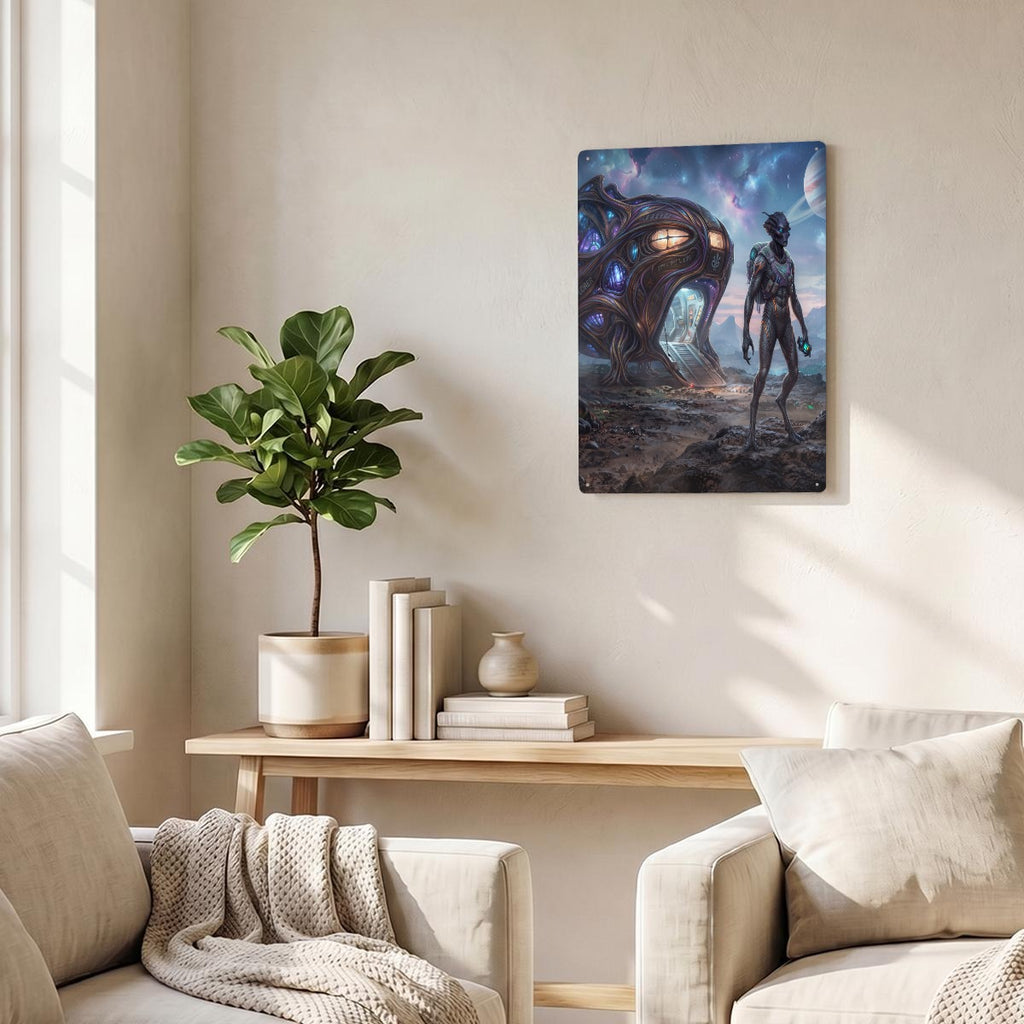 Thickened Rectangular Iron Wall Painting Printed in Canada