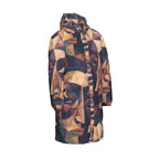 Giacca lunga unisex imbottita in piuma con stampa integrale