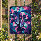 Thickened Rectangular Iron Wall Painting Printed in Canada