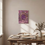 Pink Swirl Designs With Purpose Brand Vertical Framed Canvas Wall Art Printed in Canada